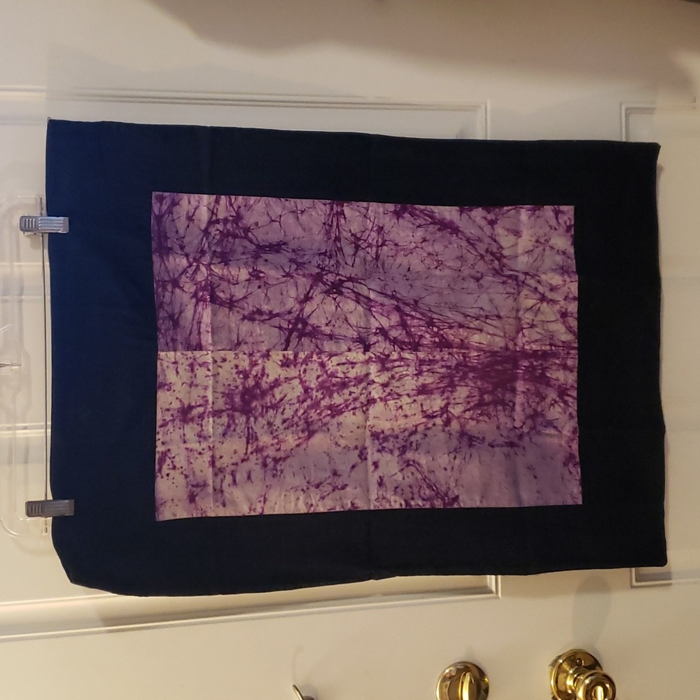 4pc Homemade Pillow Cases Black/Purple